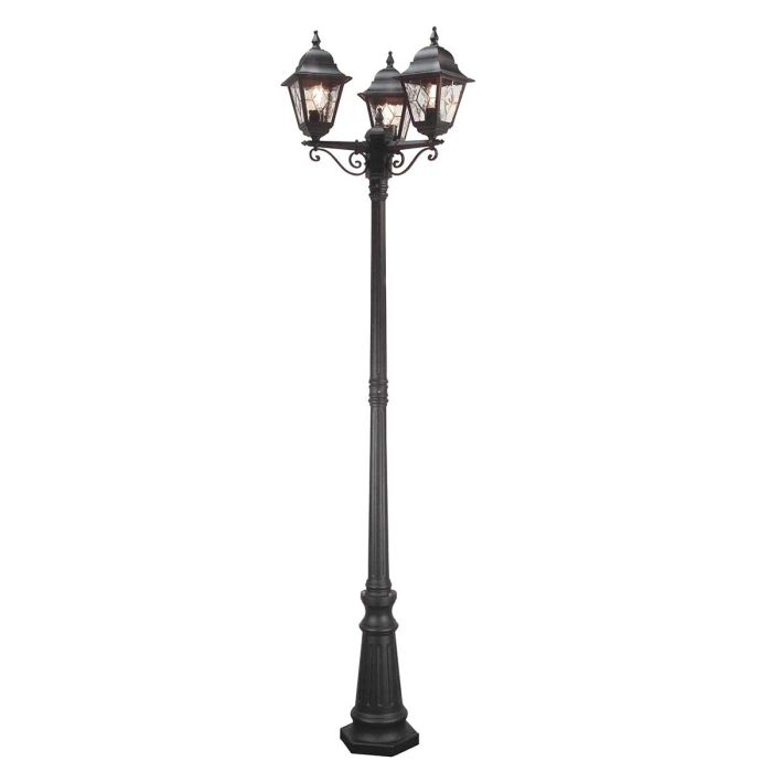 elstead lighting Norfolk 3 Light Lamp Post - Black