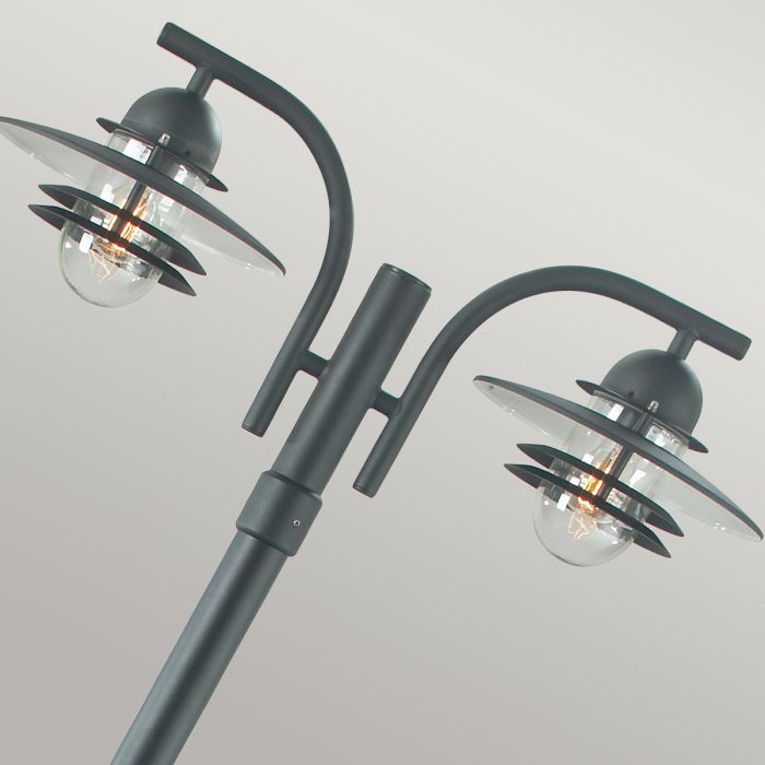 Elstead Lighting Oslo 2 Light Lamp Post - Black