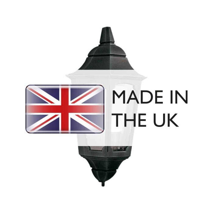 Elstead Lighting Parish 1 Light Half Lantern - Black