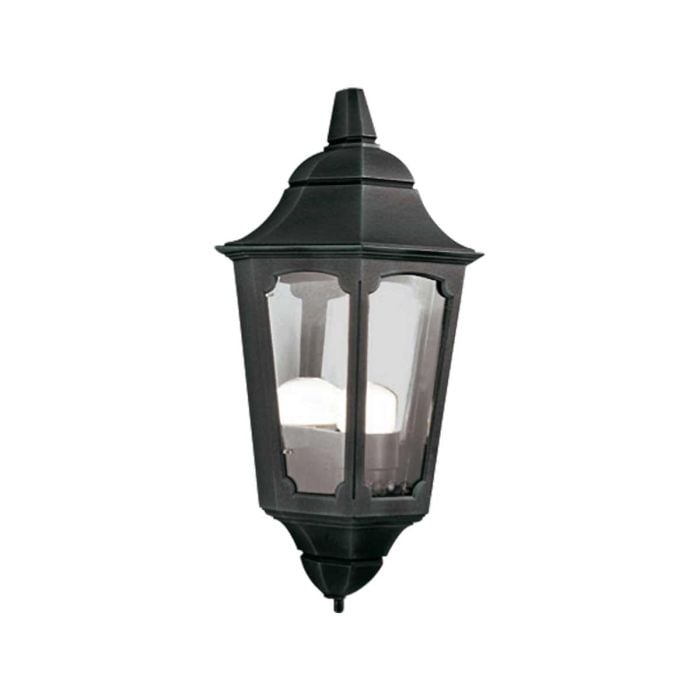 elstead lighting Parish 1 Light Half Lantern - Black