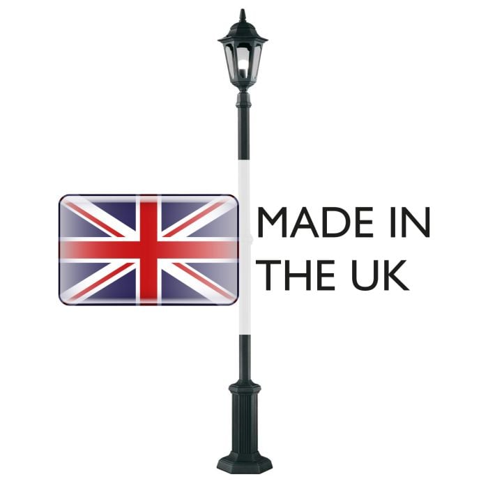 Elstead Lighting Parish 1 Light Lamp Post - Black