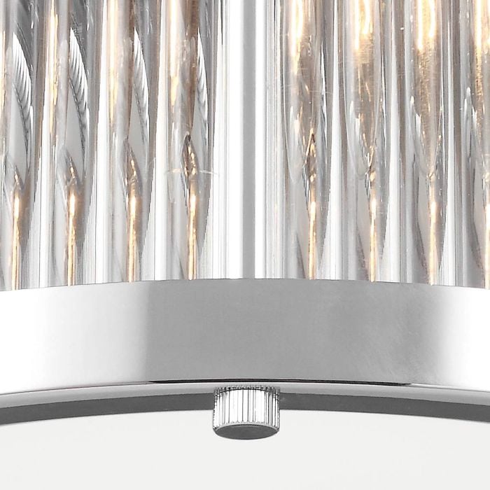 Elstead Lighting Paulson 3 Light Flush - Chrome