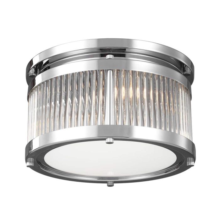 elstead lighting Paulson 3 Light Flush - Chrome