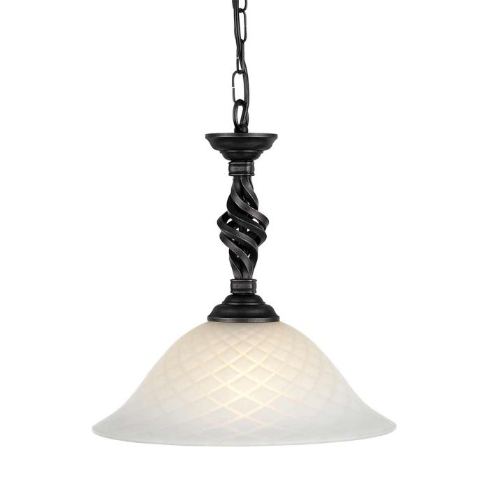 elstead lighting Pembroke 1 Light Pendant - Black