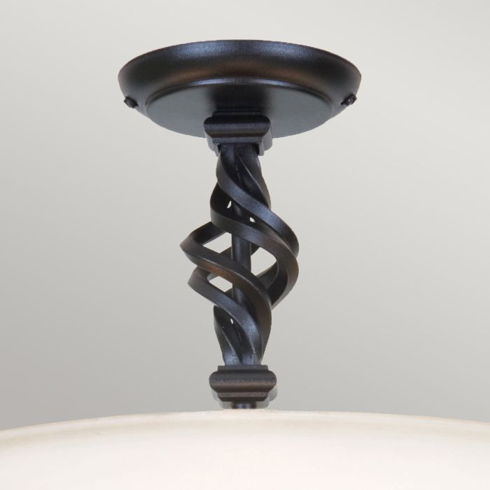 Elstead Lighting Pembroke 3 Light Semi-Flush - Black