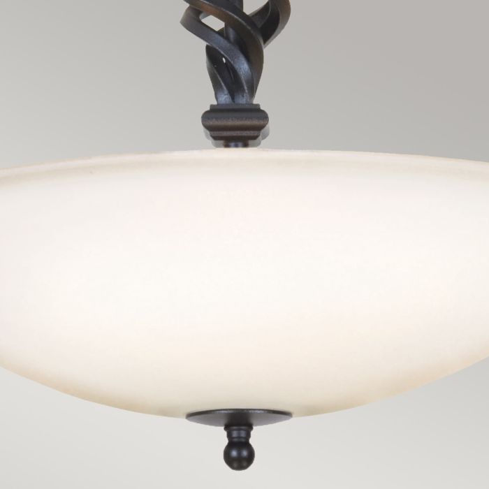Elstead Lighting Pembroke 3 Light Semi-Flush - Black