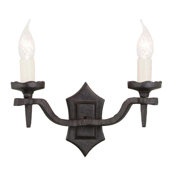 elstead lighting Rectory 2 Light Wall - Black