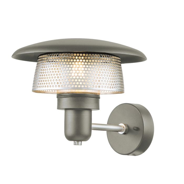 elstead lighting Saturne 1 Light Wall Lantern - Grey