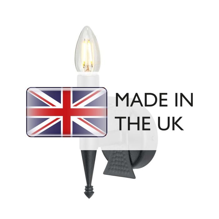 Elstead Lighting Saxon 1 Light Wall Light - Black