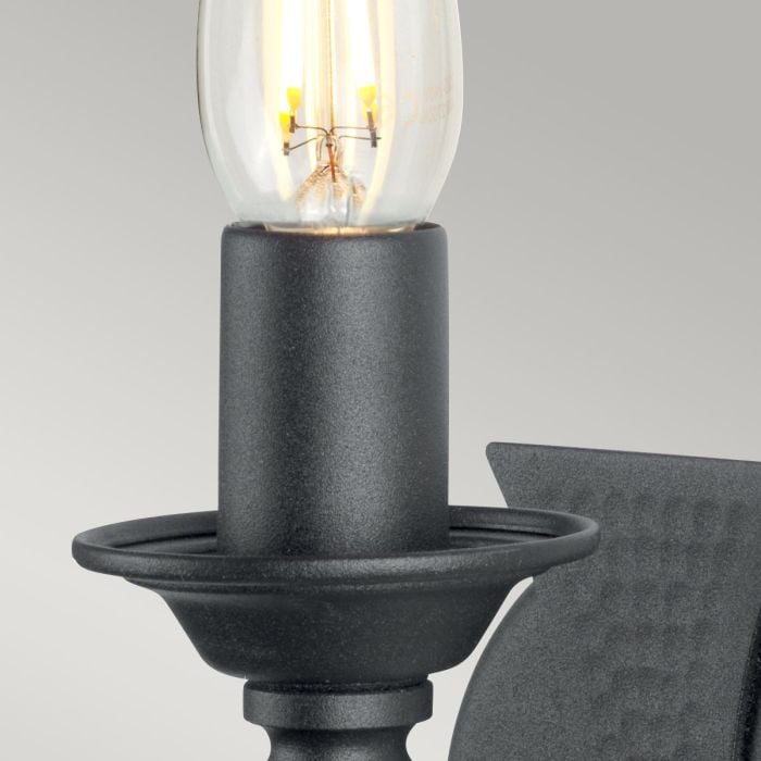 Elstead Lighting Saxon 1 Light Wall Light - Black