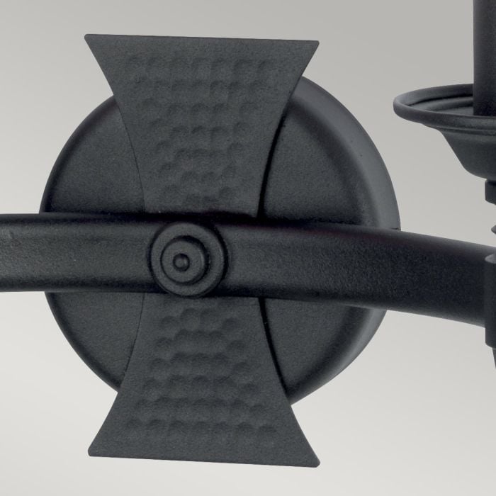 Elstead Lighting Saxon 2 Light Wall Light - Black