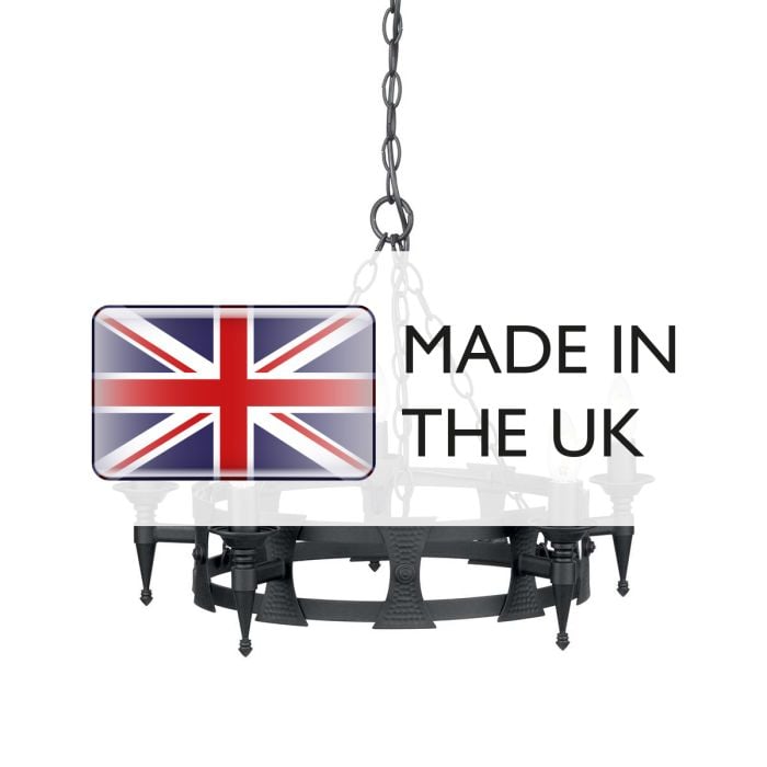 Elstead Lighting Saxon 5 Light Chandelier - Black