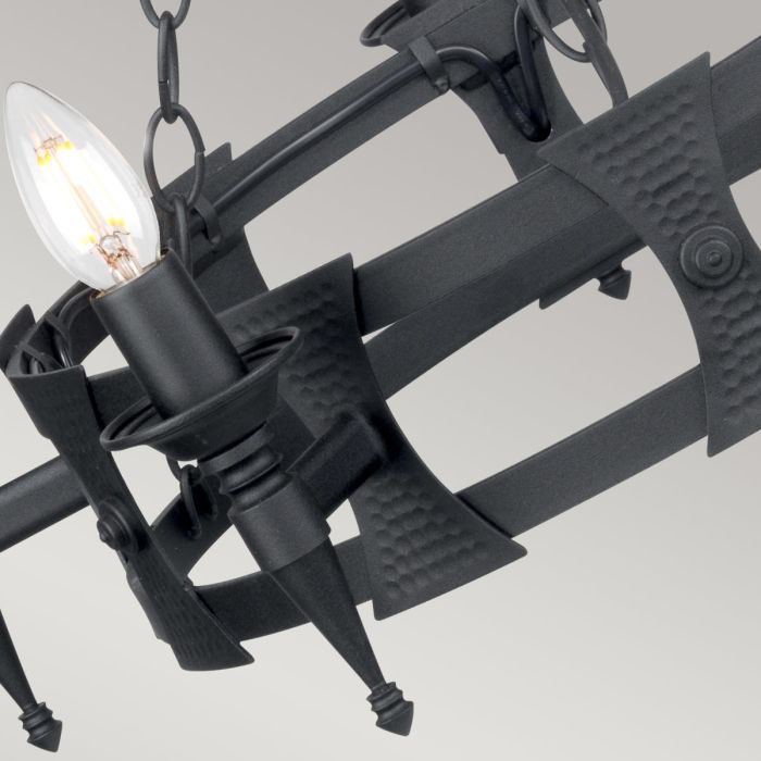 Elstead Lighting Saxon 5 Light Chandelier - Black