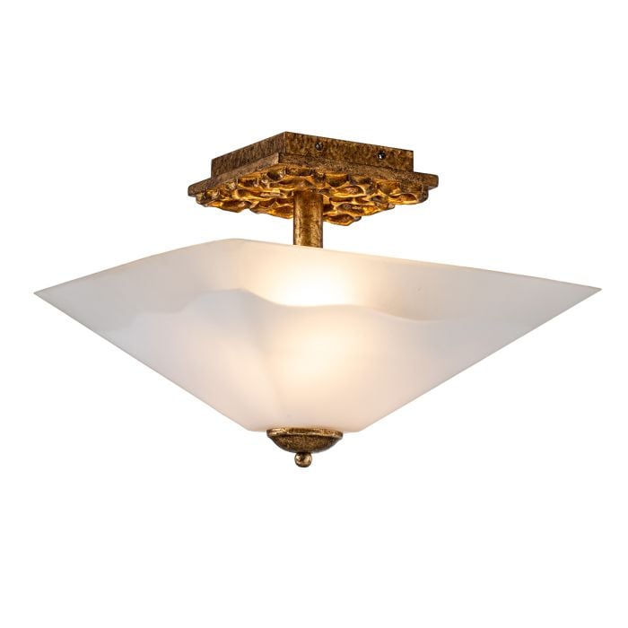 elstead lighting Star 2 lt Flush - Distressed Gold