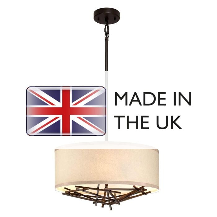 Elstead Lighting Taiko 3 Light Pendant - Olde Bronze