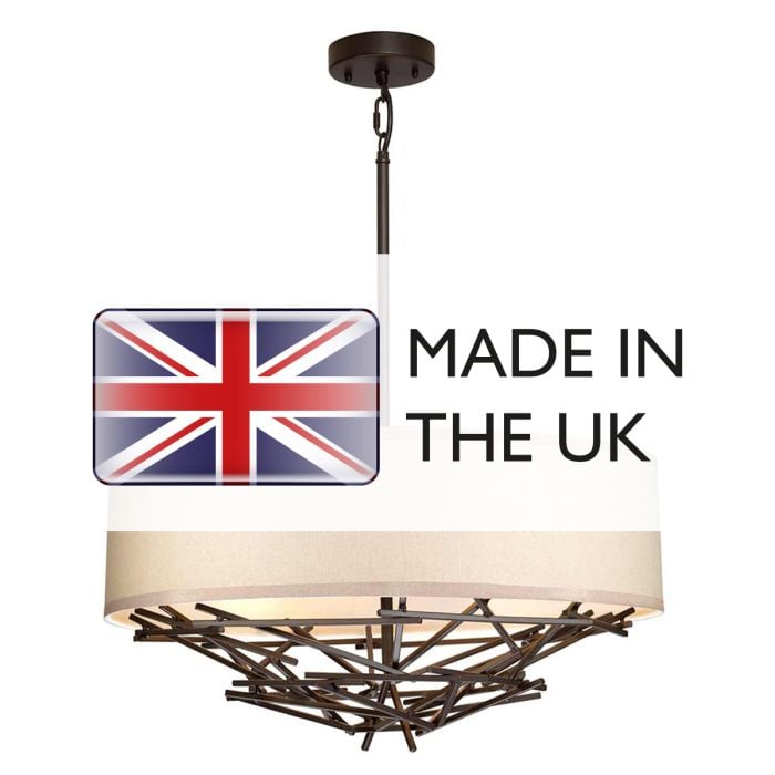 Elstead Lighting Taiko 4 Light Pendant - Olde Bronze