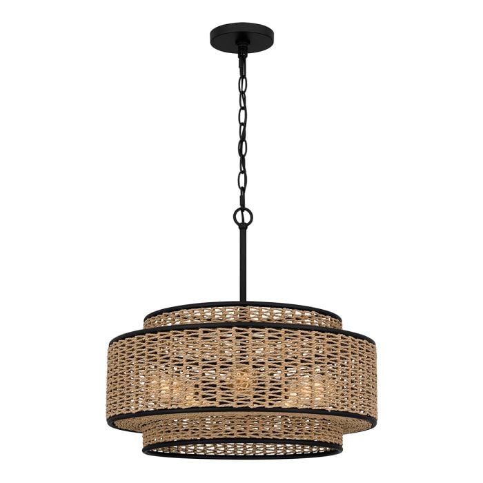 elstead lighting Teton 5 lt Pendant - Matte Black