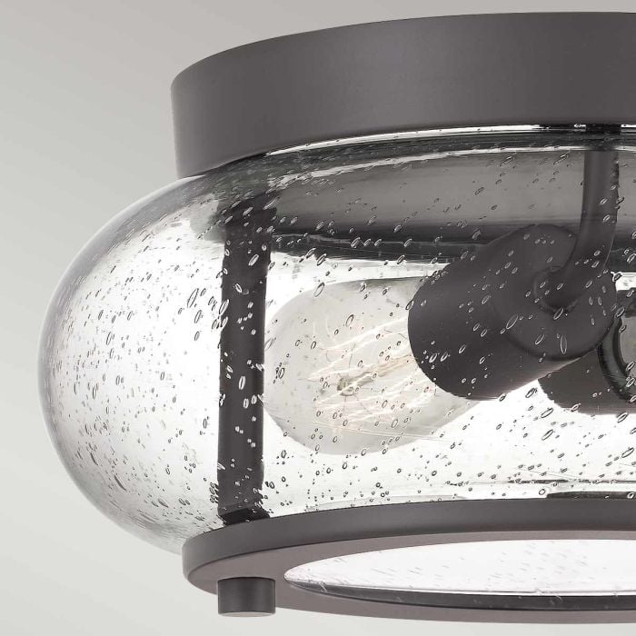 Elstead Lighting Trilogy 2 Light Flush - Old Bronze