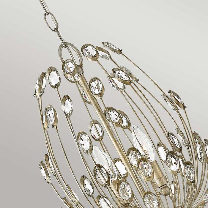 Elstead Lighting Tulah 3 Light Pendant - Silver Leaf