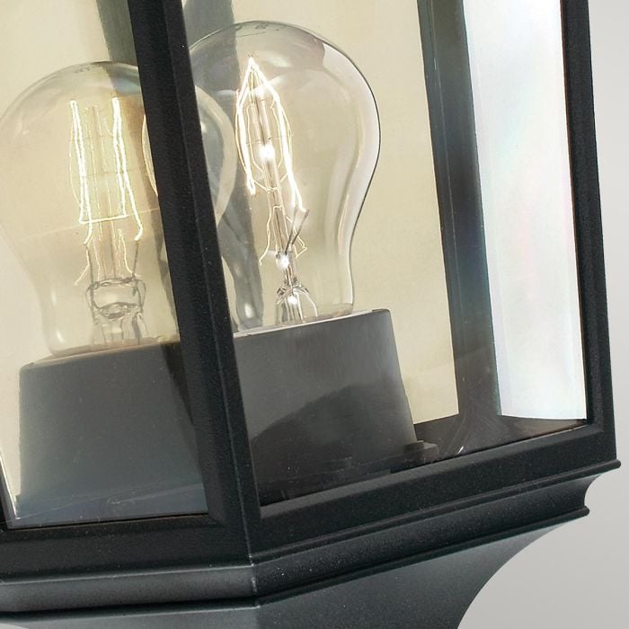 Elstead Lighting Turin 1 Light Half Lantern - Black