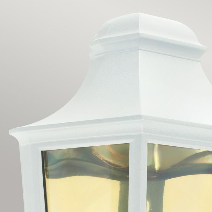Elstead Lighting Turin 1 Light Half Lantern - White