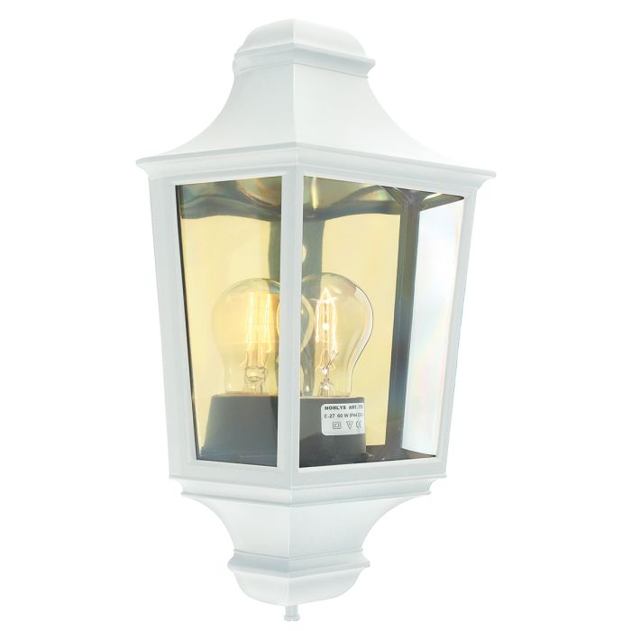 elstead lighting Turin 1 Light Half Lantern - White