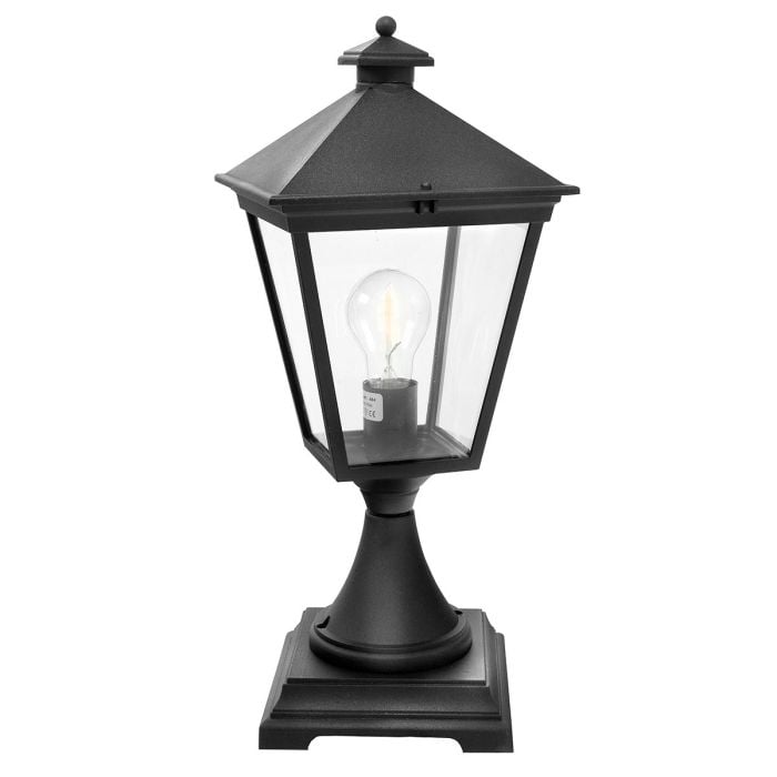 elstead lighting Turin 1 Light Pedestal - Black