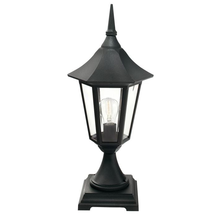 elstead lighting Valencia 1 Light Pedestal - Black
