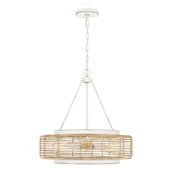 Elstead Lighting Waylon 4 Lt Pendant - Antique White