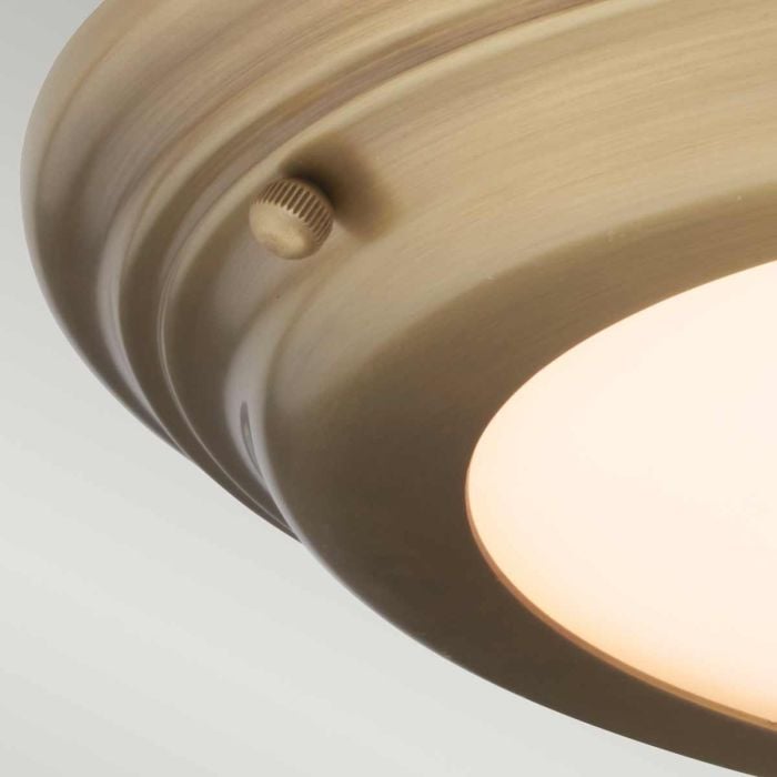 Elstead Lighting Welland 1 Light Flush - Aged Brass