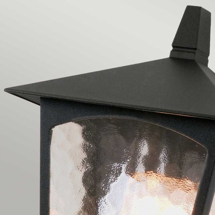 Elstead Lighting York 1 Light Flush Lantern - Black