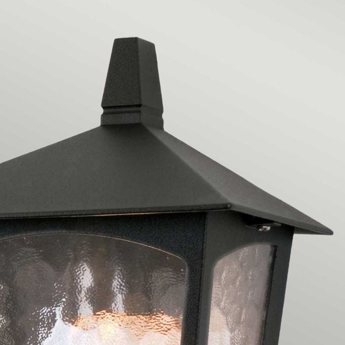 Elstead Lighting York 1 Light Flush Lantern - Black