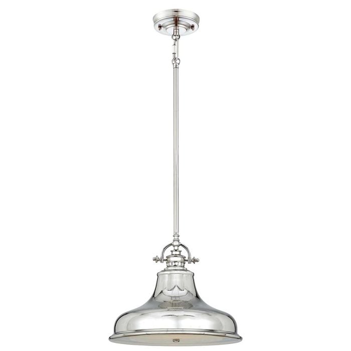 elstead lighting Emery 1 Light Medium Pendant - Imperial Silver