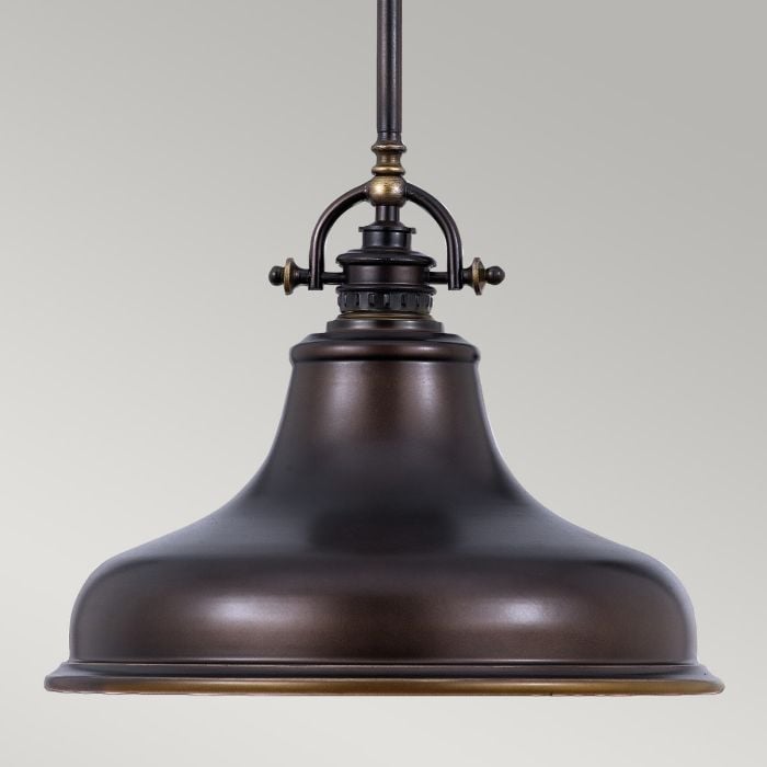 Elstead Lighting Emery 1 Light Medium Pendant - Palladian Bronze