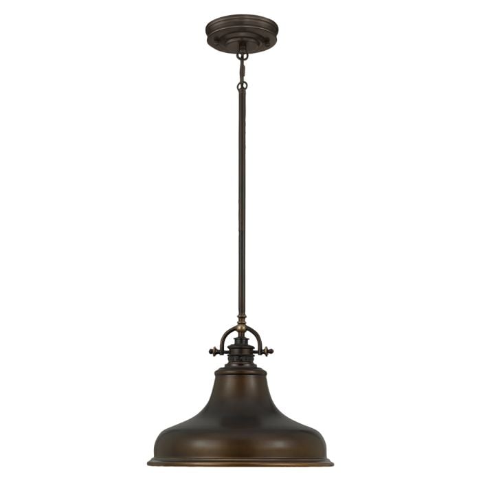 elstead lighting Emery 1 Light Medium Pendant - Palladian Bronze