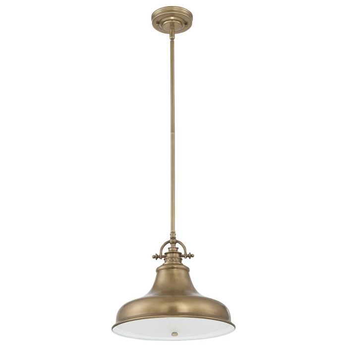 Elstead Lighting Emery 1 Light Medium Pendant - Weathered Brass