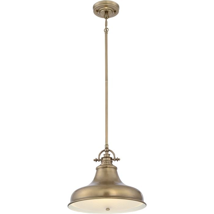 elstead lighting Emery 1 Light Medium Pendant - Weathered Brass