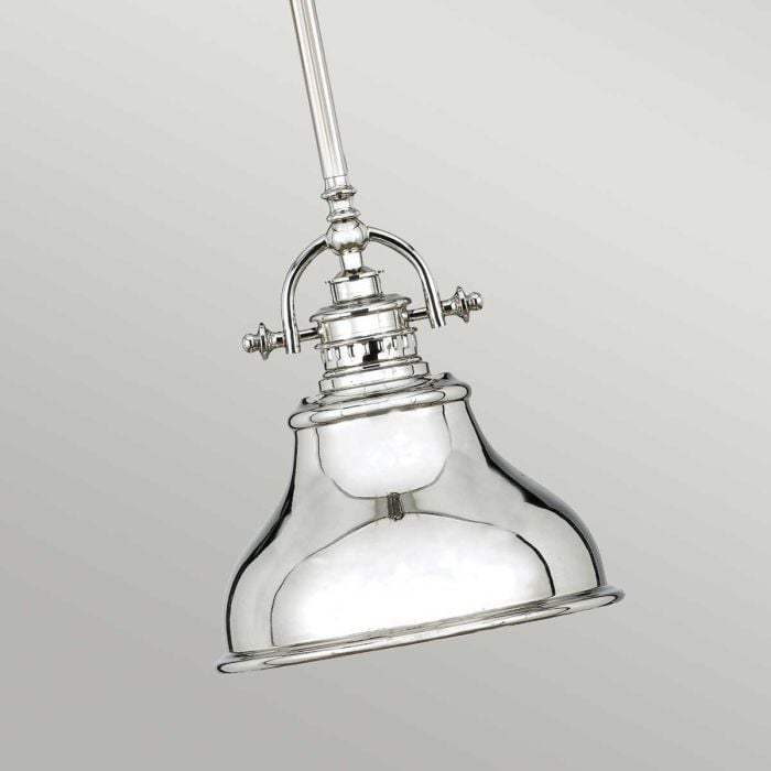 Elstead Lighting Emery 1 Light Mini Pendant - Imperial Silver