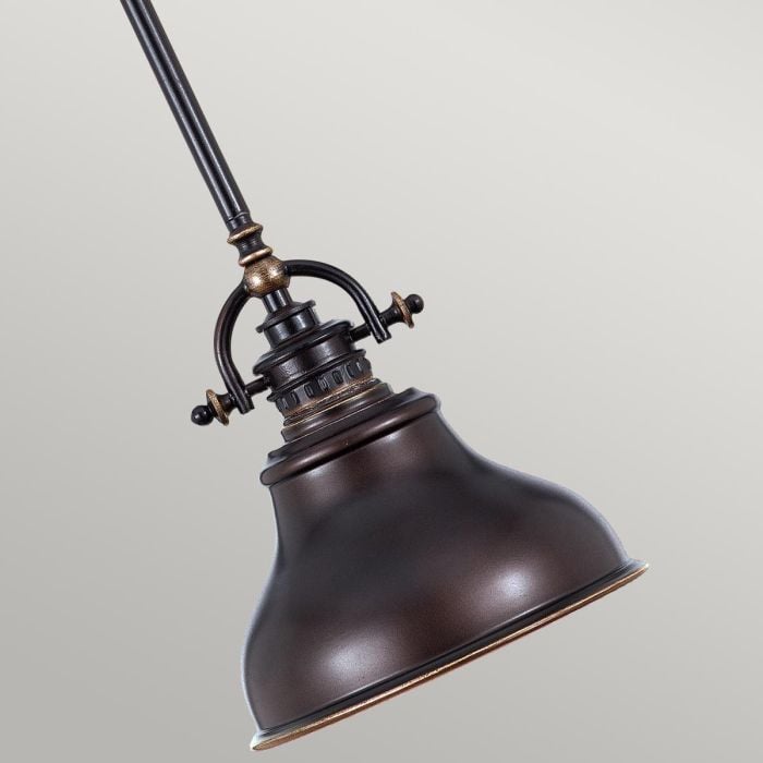 Elstead Lighting Emery 1 Light Mini Pendant - Palladian Bronze