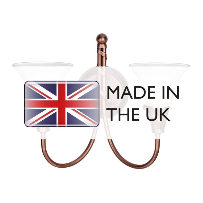 Elstead Lighting Emily 2 Light Wall Light - Copper Patina