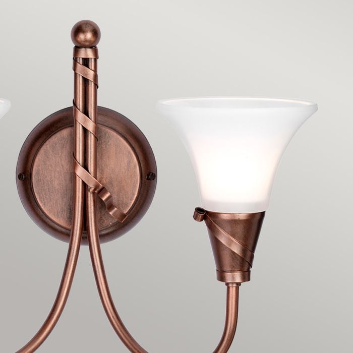 Elstead Lighting Emily 2 Light Wall Light - Copper Patina