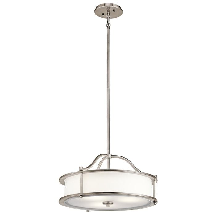 elstead lighting Emory 3 Light Pendant/Semi-Flush - Classic Pewter