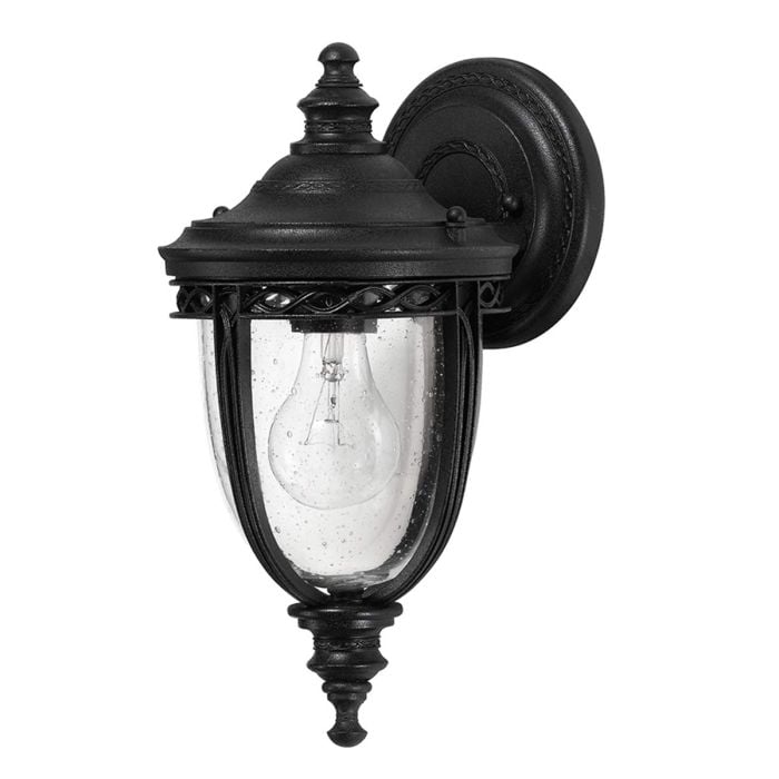 elstead lighting English Bridle 1 Light Small Wall Lantern - Black