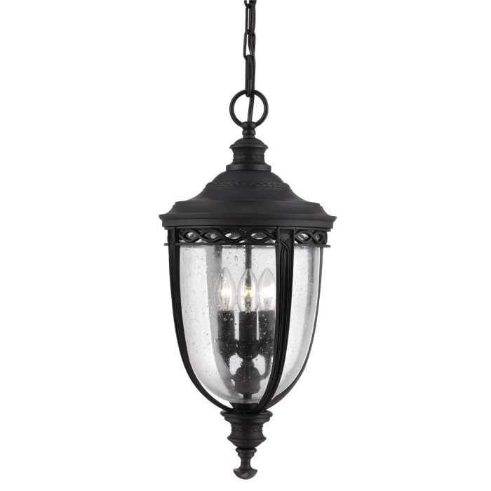 elstead lighting English Bridle 3 Light Large Chain Lantern - Black