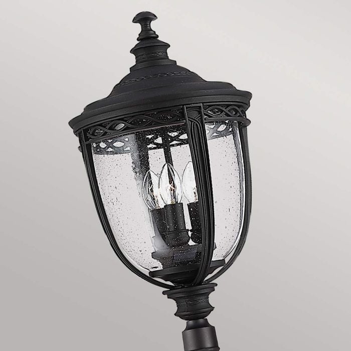 Elstead Lighting English Bridle 3 Light Large Lamp Post - Black