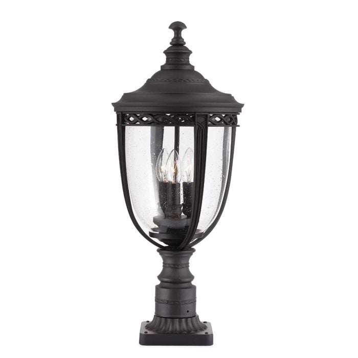 elstead lighting English Bridle 3 Light Large Pedestal - Black