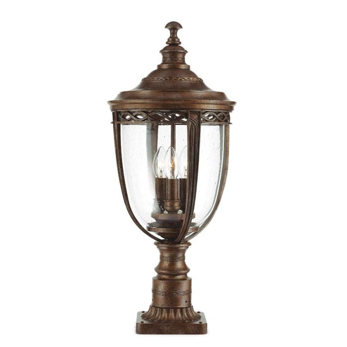 elstead lighting English Bridle 3 Light Large Pedestal - British Bronze