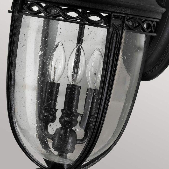 Elstead Lighting English Bridle 3 Light Large Wall Lantern - Black