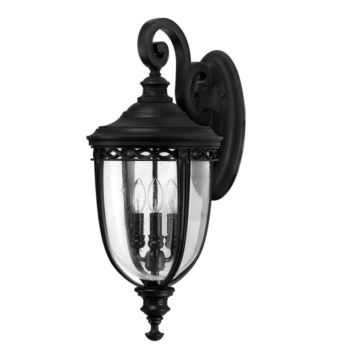 elstead lighting English Bridle 3 Light Large Wall Lantern - Black
