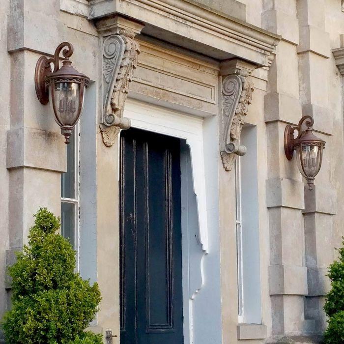 Elstead Lighting English Bridle 3 Light Large Wall Lantern - British Bronze